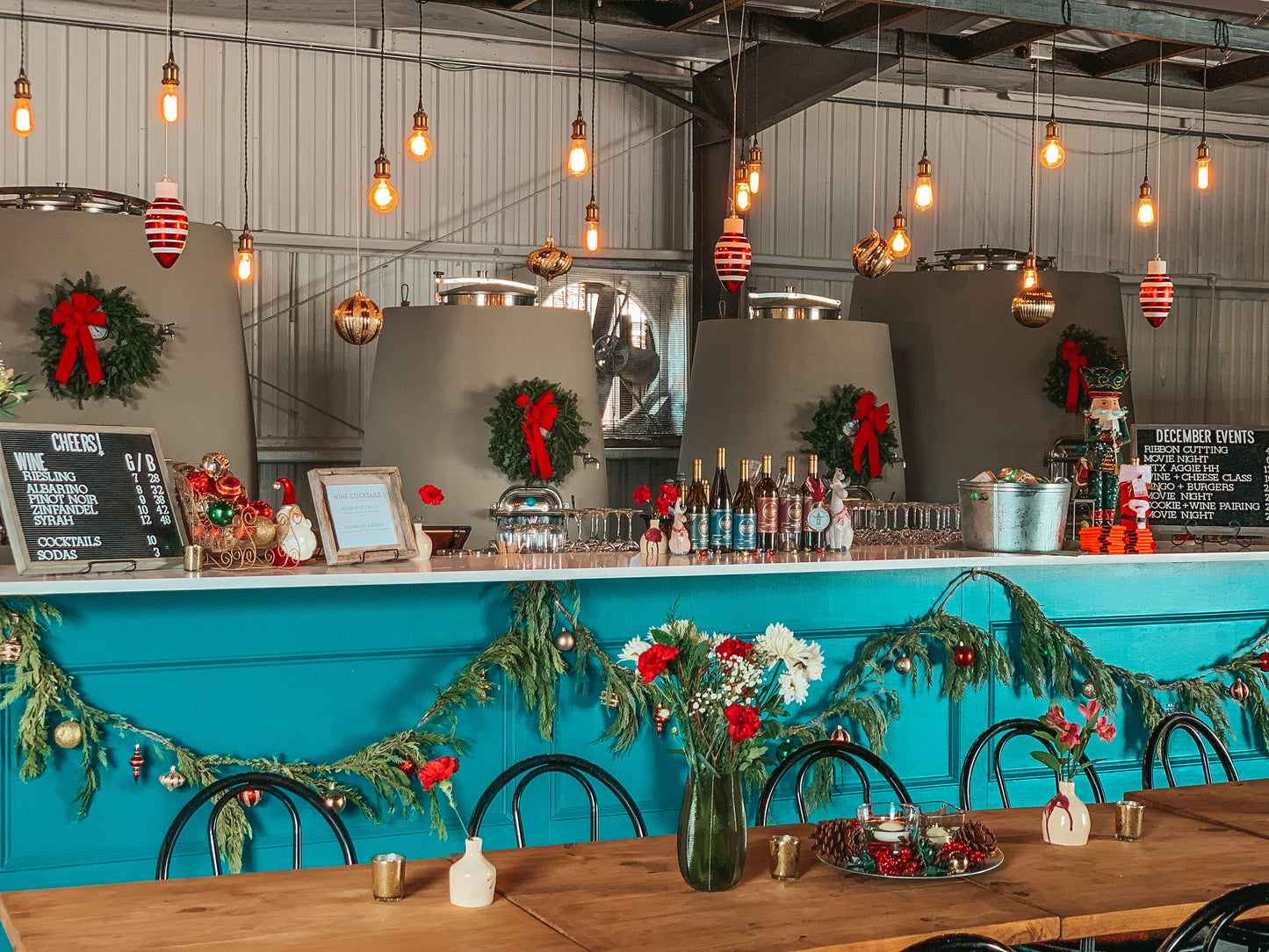 Wine & Winter Wreath Making